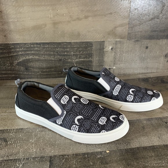 The Office Dwight Shrute Quotes Canvas Slip On Shoes Men's Sz 10.5 - Picture 3 of 7